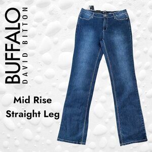 Buffalo David Bitton Mid Rise Straight Leg, Slim Fit Jeans – NWT – Size 10 x 32